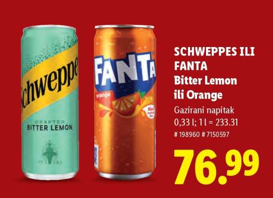 SCHWEPPES ILI FANTA