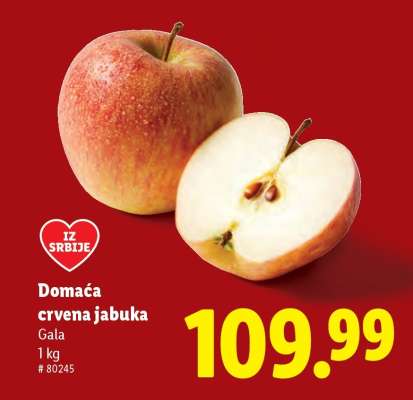 Domaća crvena jabuka