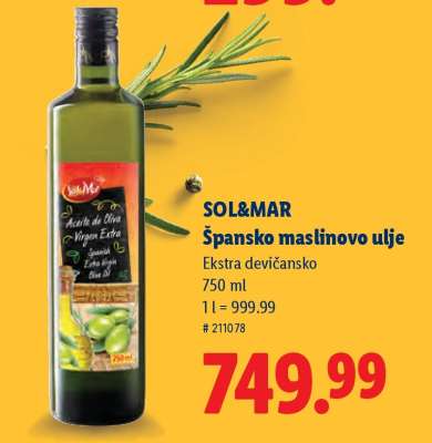 Sol&Mar Špansko maslinovo ulje
