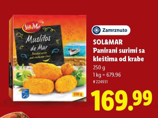 SOL&MAR Panirani surimi sa kleštima od krabe