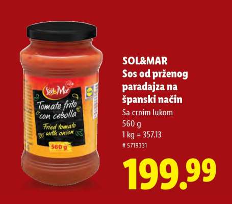 SOL&MAR Sos od prženog paradajza na španski način