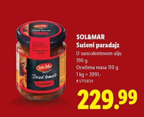 SOL&MAR Sušeni paradajz