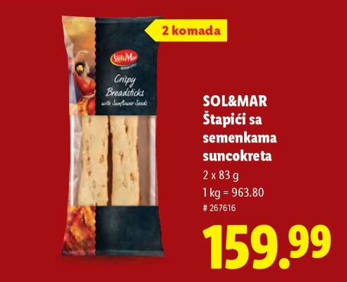 Sol&Mar Štapići sa semenkama suncokreta