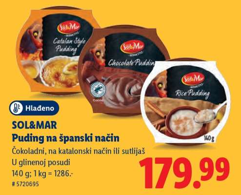 SOL&MAR Puding na španski način