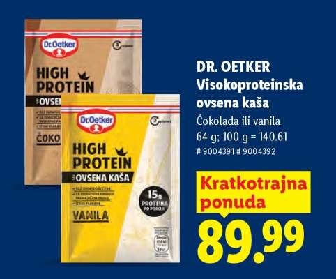 DR. OETKER Visokoproteinska ovsena kaša