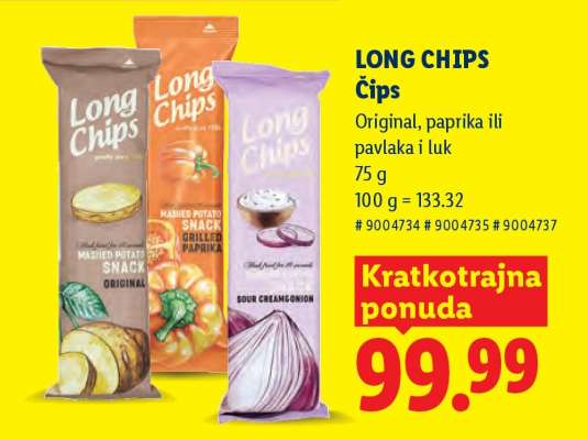 LONG CHIPS Čips
