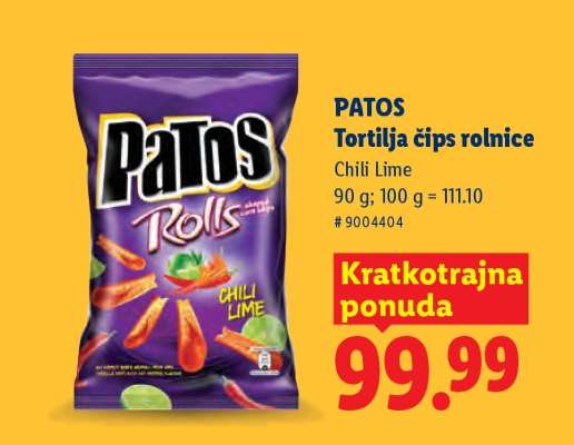 Patos Tortilja čips rolnice