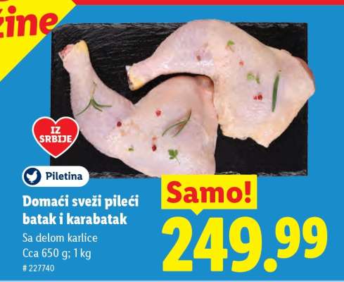 Domácí sveži pileći batak i karabatak