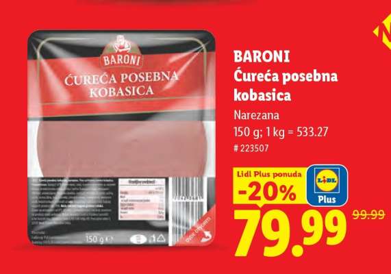 Baroni Ćureća posebna kobasica