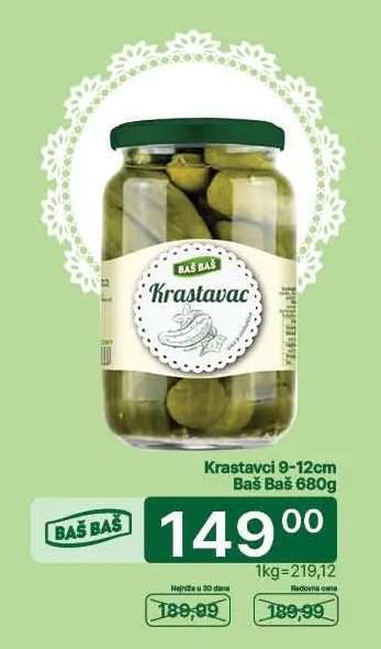 Krastavci 9-12cm Baš Baš 680g