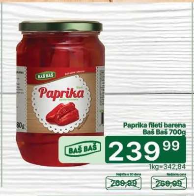 Paprika fileti barena Baš Baš 700g
