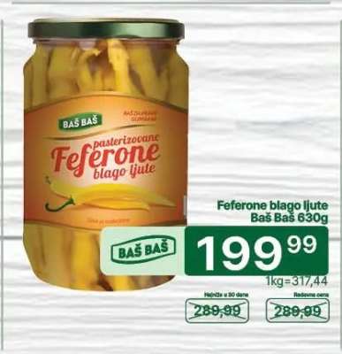 Feferone blago ljute Baš Baš 630g