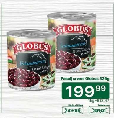 Pasulj crveni Globus 326g