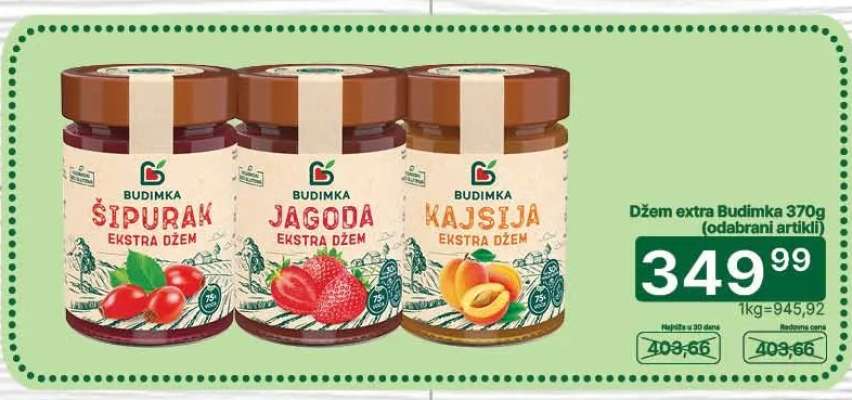 Džem extra Budimka 370g