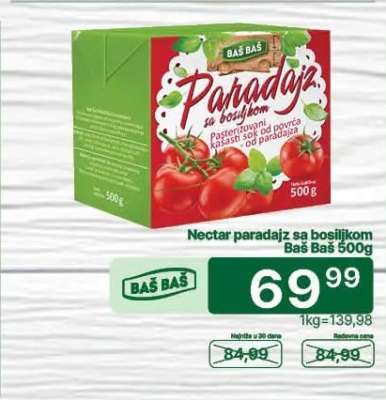 Nectar paradajz sa bosiljkom Baš Baš 500g