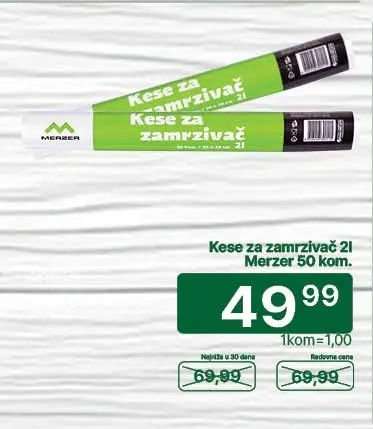 Kese za zamrzivač 2l Merzer 50 kom.