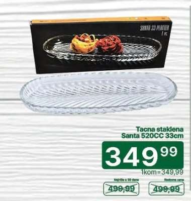 Tacna staklena Santa 520CC 33cm