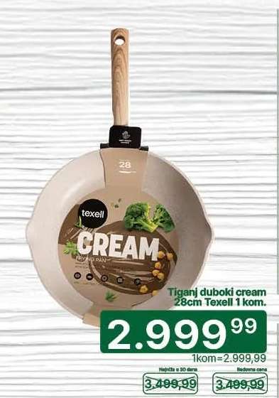 Tiganj duboki cream 28cm Texell 1 kom.