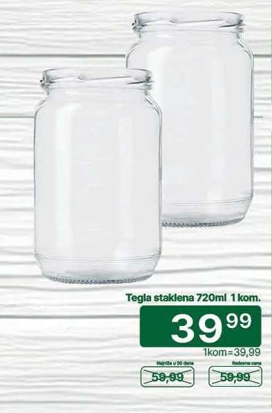 Tegla staklena 720ml 1 kom.