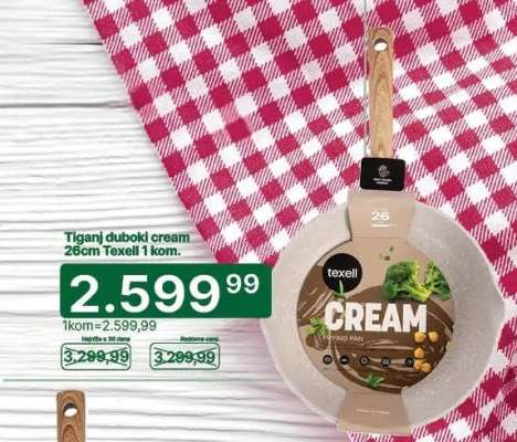 Tiganj duboki cream 26cm Texell 1 kom.