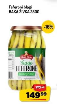 Feferoni blagi BAKA ŽIVKA 350G