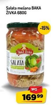 SALATA MEŠANA BAKA ŽIVKA 680g