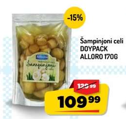 Šampinjoni celi DOYPACK ALLORO 170G