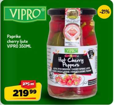 Paprike Cherry Ljute Vipro 350ml