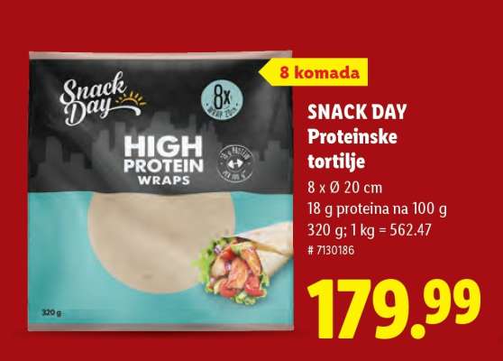 Snack Day Proteinske tortilje