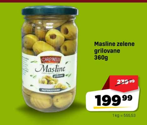 Masline Zelene Grilovane 360g