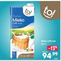 Mleko 2.8%mm to! 1l
