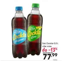 Sok Cockta 0,5 l, više vrsta