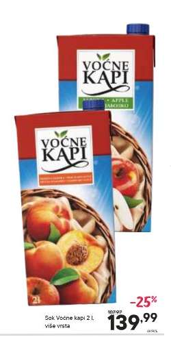 Sok Voćne kapi 2 l