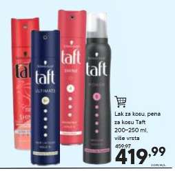 Lak za kosu, pena za kosu Taft