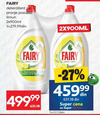 Fairy deterdžent za pranje posuđa limun