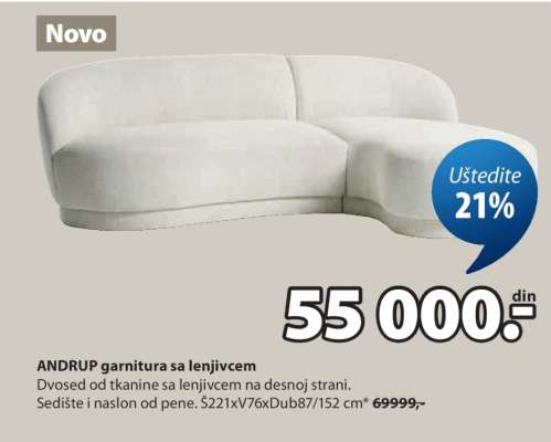ANDRUP garnitura sa lenjivcem