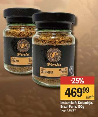 Instant kafa Kolumbija, Brazil Perla, 100g