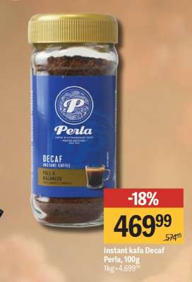 Instant kafa Decaf Perla, 100g