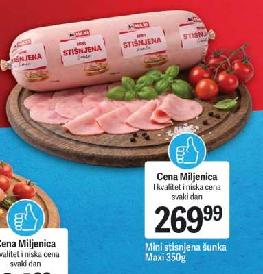 Mini stisnjena sunka Maxi, 350g