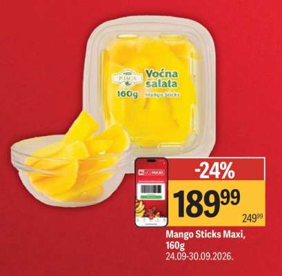 Mango Sticks Maxi, 160g