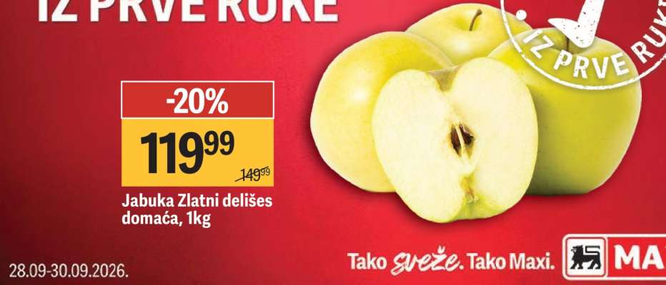 Jabuka Zlatni delišes domaća 1kg