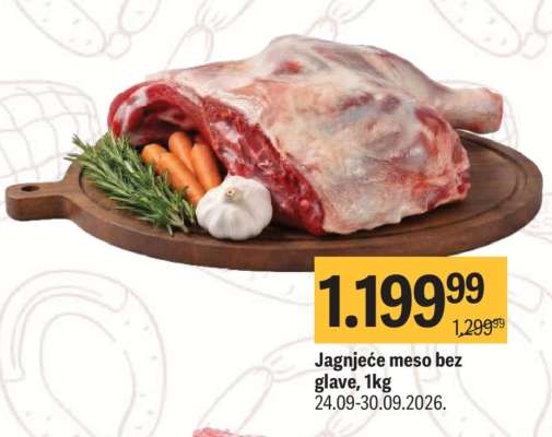 Jagnjeće meso bez glave 1kg