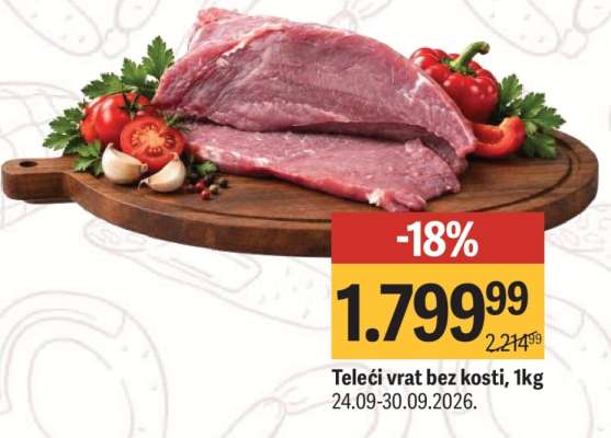 Telecí vrat bez kosti, 1kg