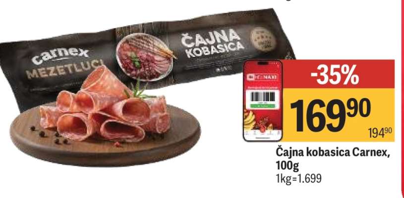 ČAJNA KOBASICA Carnex 100g