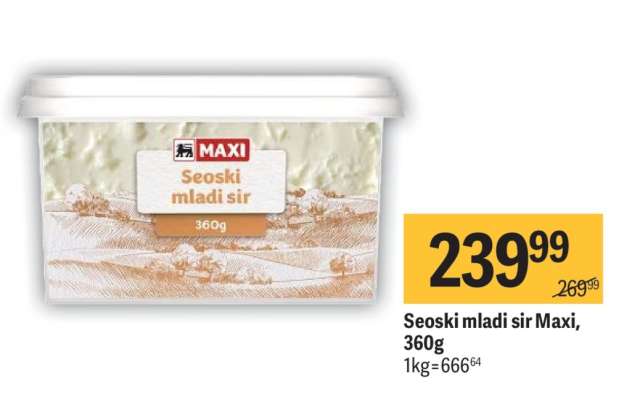 Seoski mladi sir Maxi, 360g