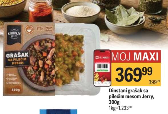 Dinstani grašak sa pilećim mesom Jerry 300g