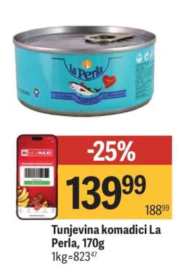 Tunjevina komadići La Perla 170g