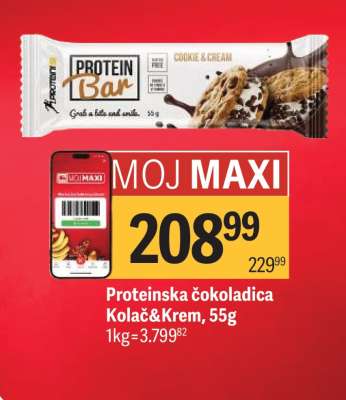 Proteinska čokoladica Kolac&Krem, 55g