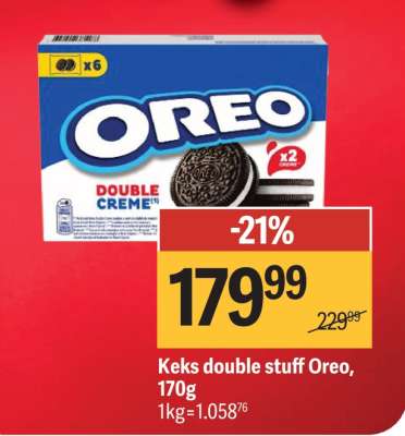 Keks double stuff Oreo, 170g