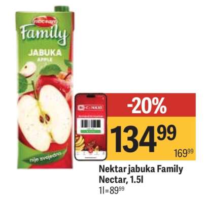 Nektar jabuka Family Nectar, 1,5l